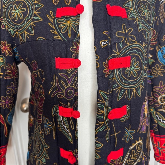 Women's Cotton Lightweight Frog Closure Button Down Trench Coat - Picture 2 of 9